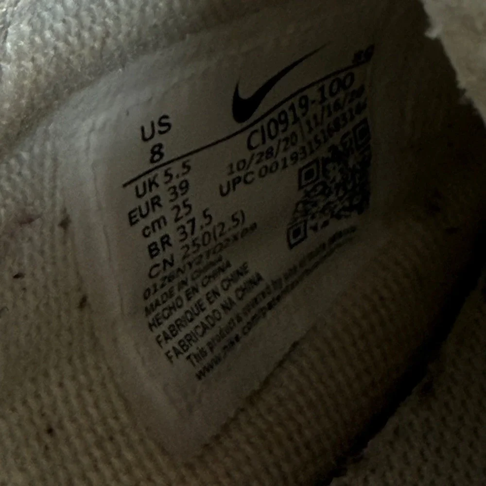 Nike Air Force 1 Shadow Size 8 White Platform Chunky Streetwear Sneakers CI0919